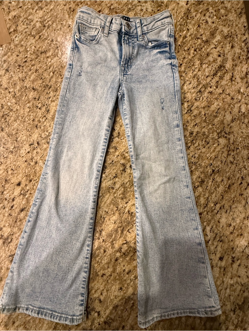 Girls Light Wash Flared Jeans